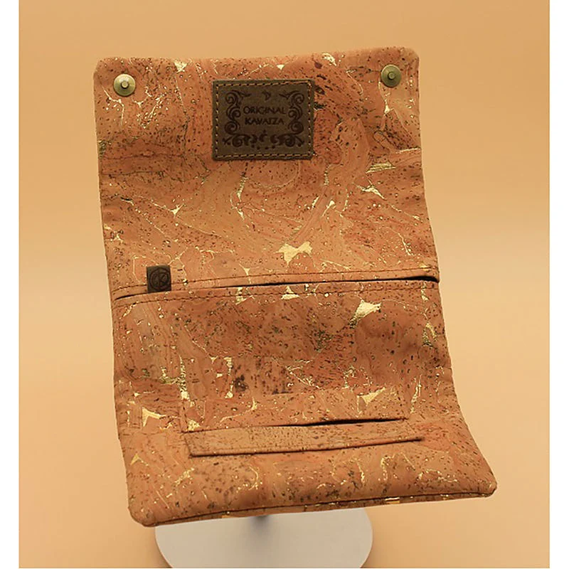 Original Kavatza Tabaktasche Kork «Natur Gold Deluxe»