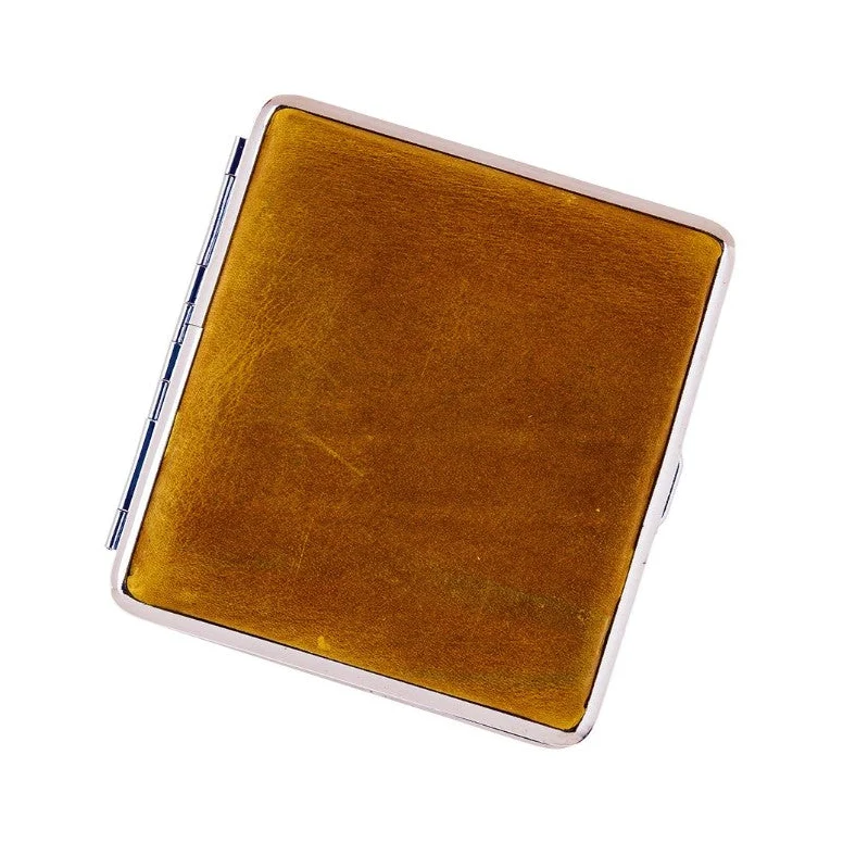 Angelo Zigarettenetui Vintage Leder Ocker