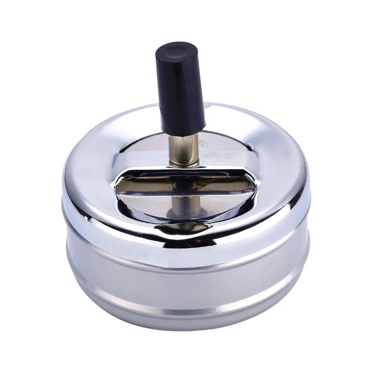Drehaschenbecher Silber 9 cm