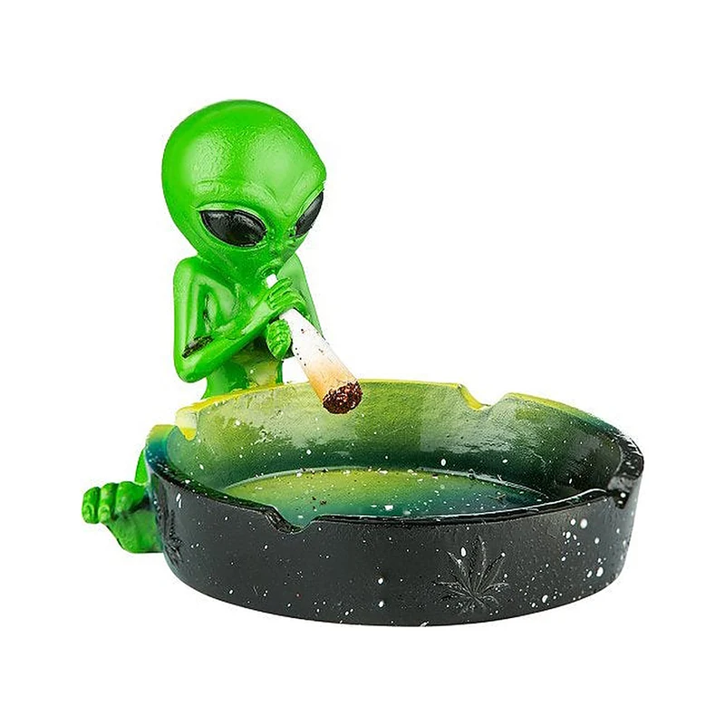Alien Aschenbecher Grün 12.5 cm