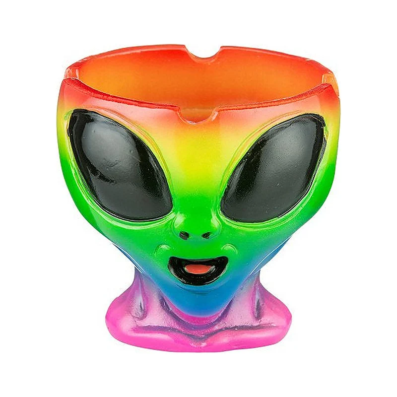 Alien Aschenbecher Bunt 9 × 9 cm
