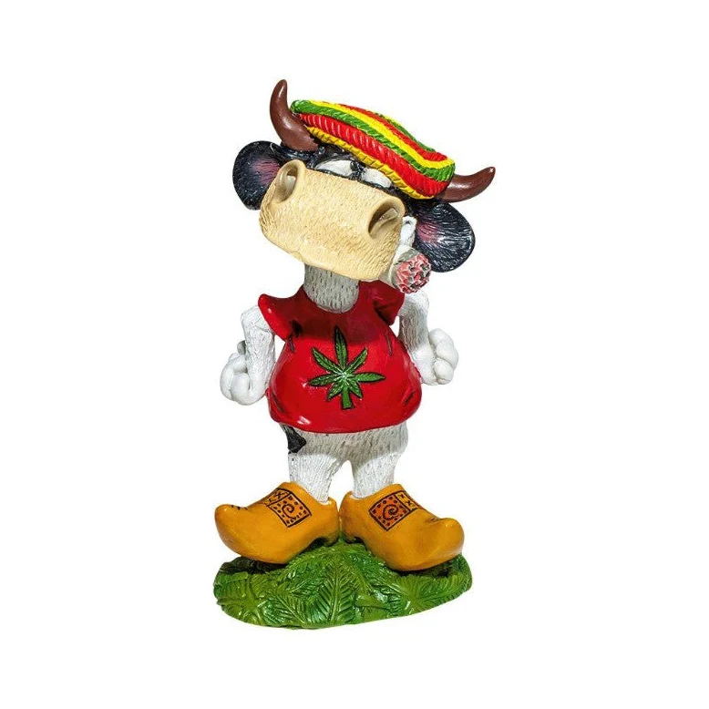 Cannabuds Rasta Cow mit Joint – Dekofigur