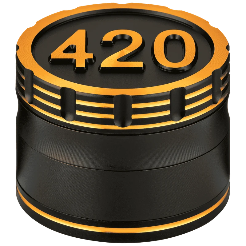 Grinder, 4tlg. Ø58mm, schwarz/goldfarben "420"