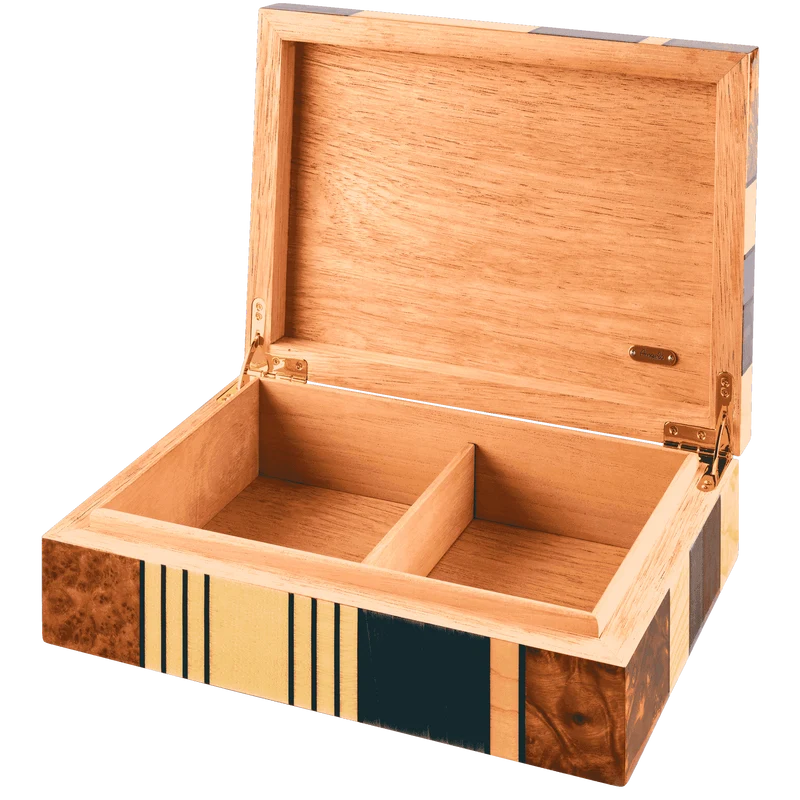 Angelo Humidor moderne Intarsien, ohne Hygrometer, ohne Befeuchter