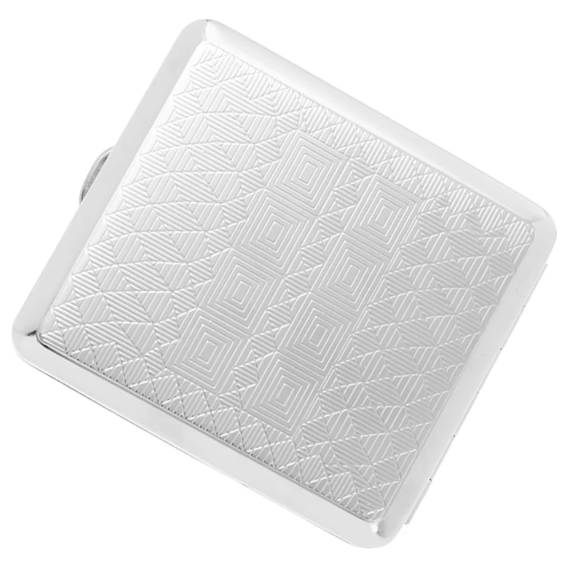 Angelo Cigaretetui - 18 King Size - Chrome Decor Rubber