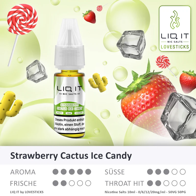 STRAWBERRY CACTUS ICE CANDY - LIQIT 12MG/ML