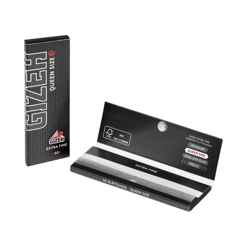 GIZEH BLACK - Queen Size Slim 25er