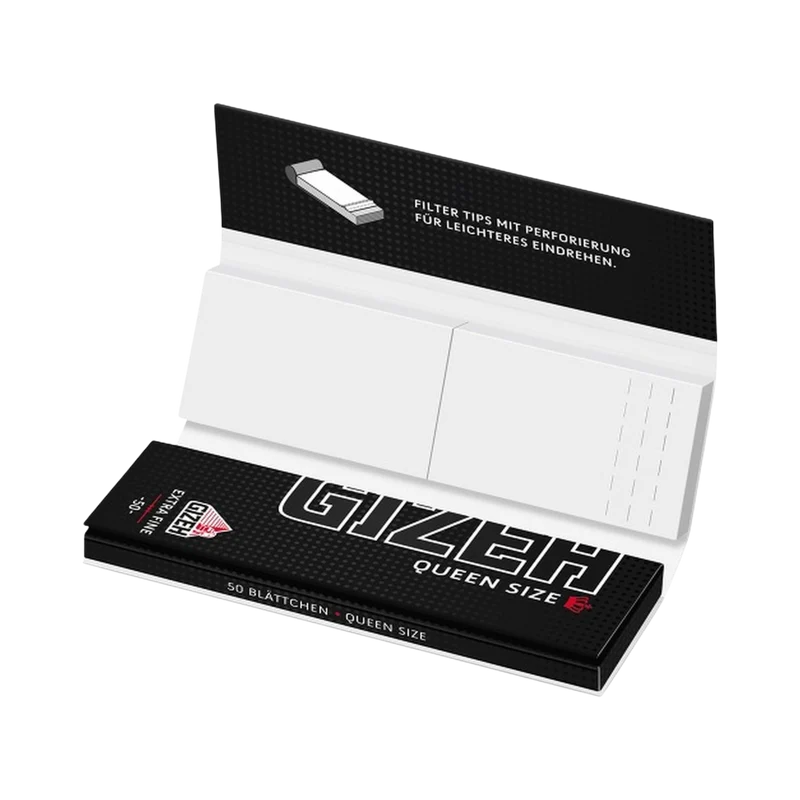 GIZEH BLACK - Queen Size Slim + Tips