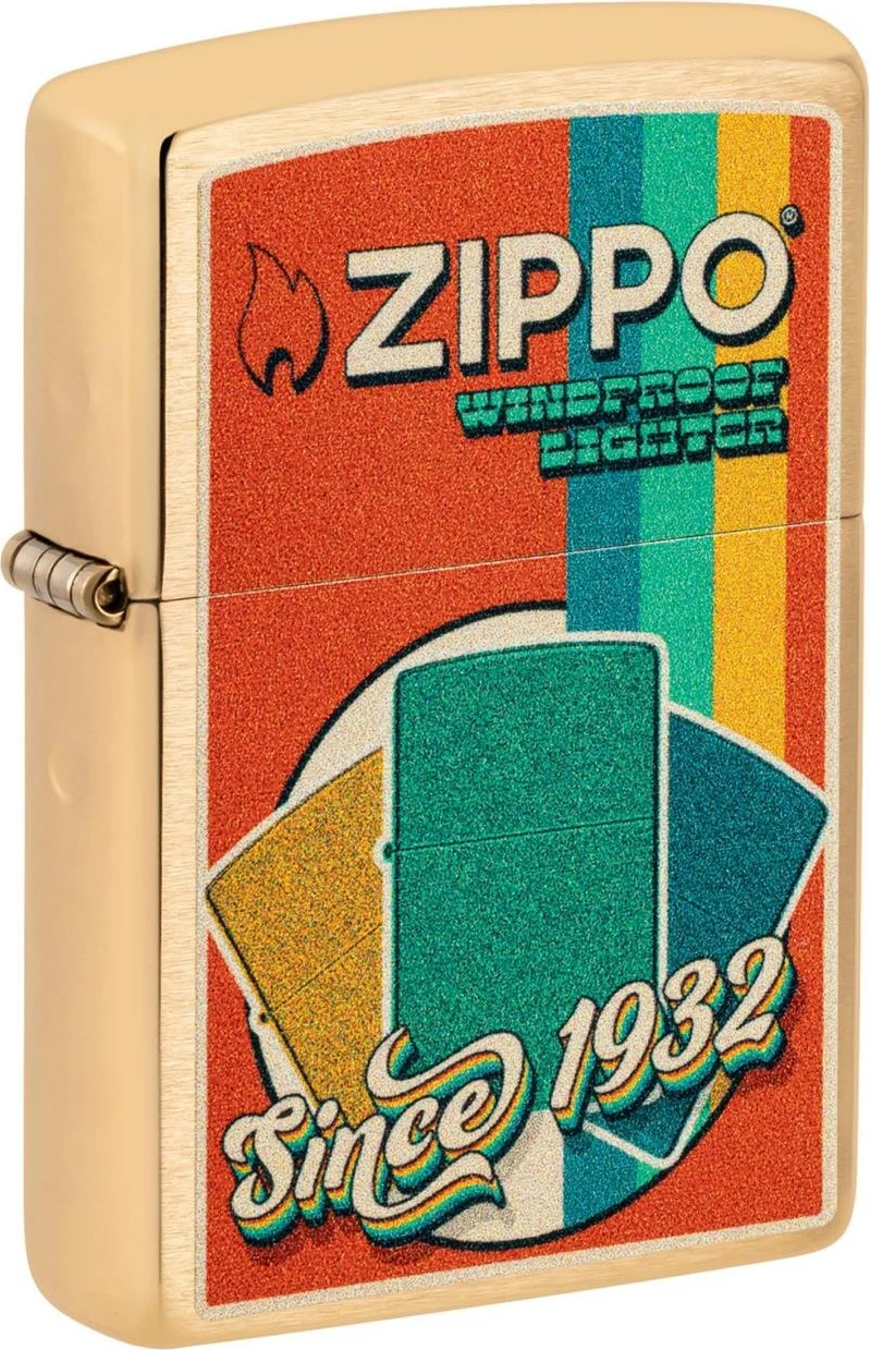 Zippo 204B Vintage 1932 Messing gebürstet