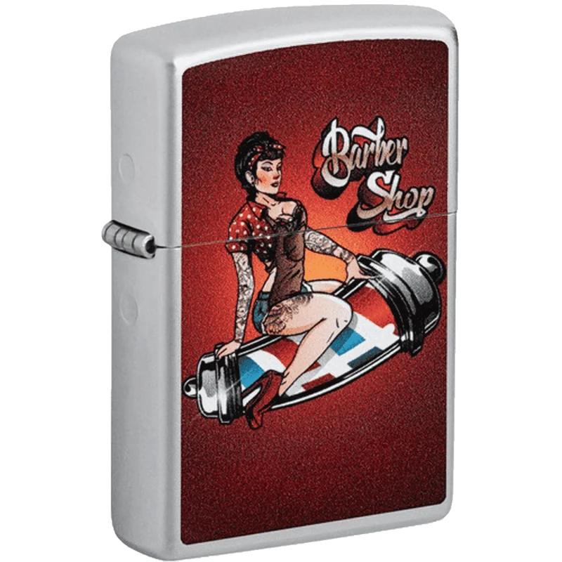 Zippo 60007026 205 Barber Shop Pin-Up Design