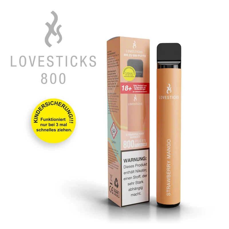 LOVESTICKS 800 – STRAWBERRY MANGO E-Zigarette