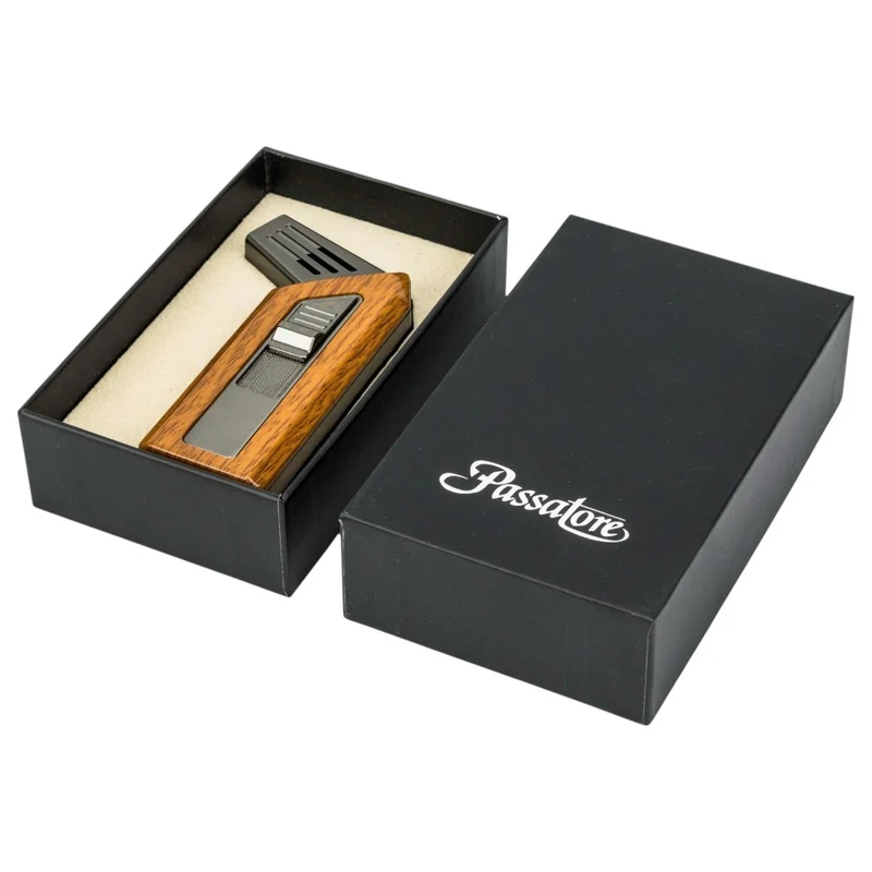 PASSATORE Pibelighter Peter Wood Finish med Pibebestik