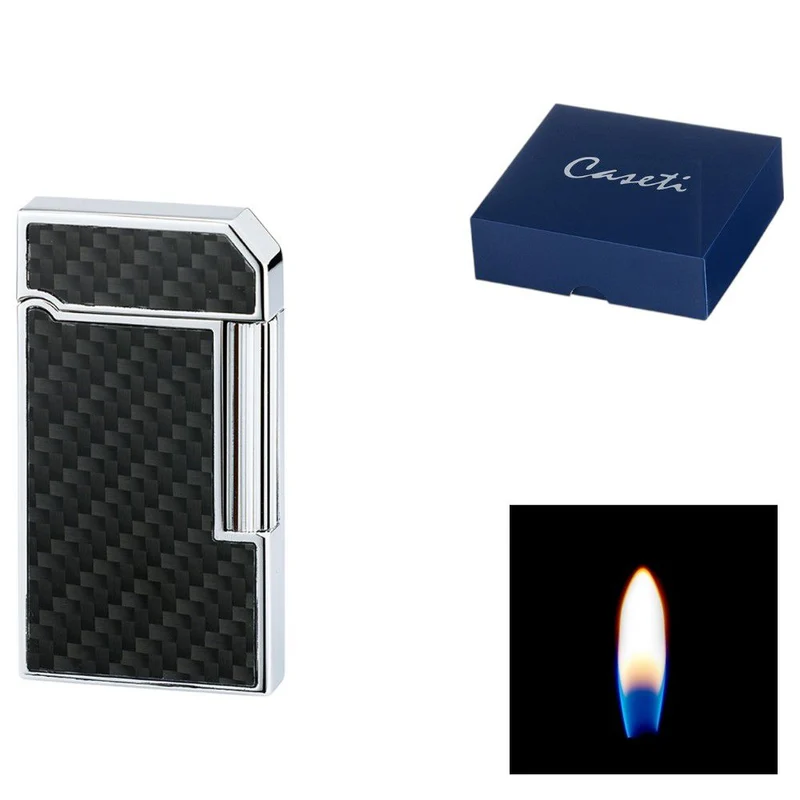 CASETI Rome Flint Lighter - Black Chrome Elegance