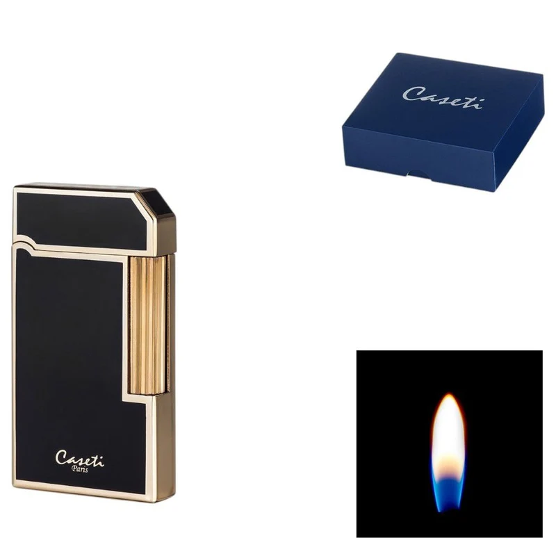 CASETI Rome Flint Lighter - Black Gold Elegance