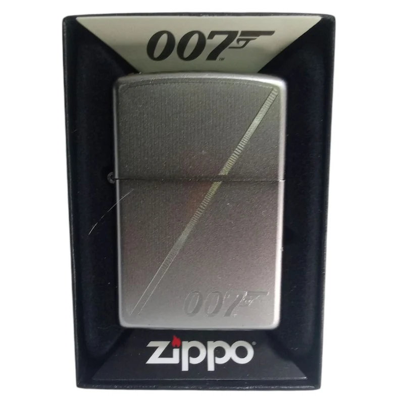 Zippo Lighter James Bond 007 Diagonal Sølv Satin