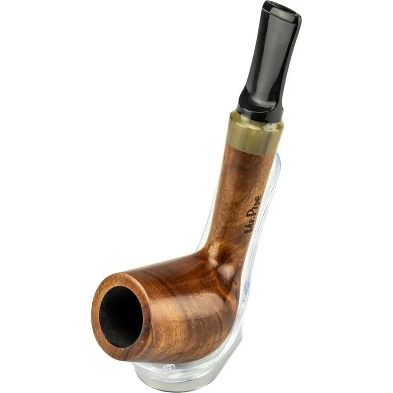 Mr. Pipe Pibe Natur Redwood Kort Lige inkl. Stand
