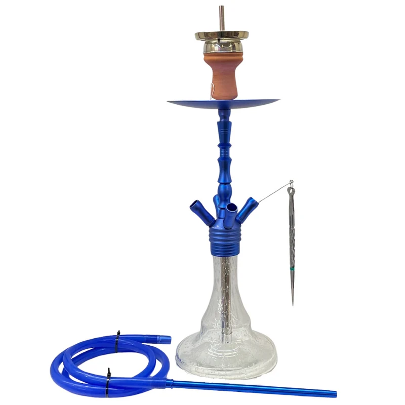 4-Schlauch Shisha Smoketown 175 – 56cm - Blau / Rot