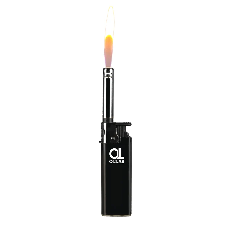ollas Stabfeuerzeug Schwarz – Elegantes & Nachfüllbares Jetflame Feuerzeug mit Kindersicherung – Ergonomisch, Windfest & Langlebig – Bringt ollas zum Brennen!