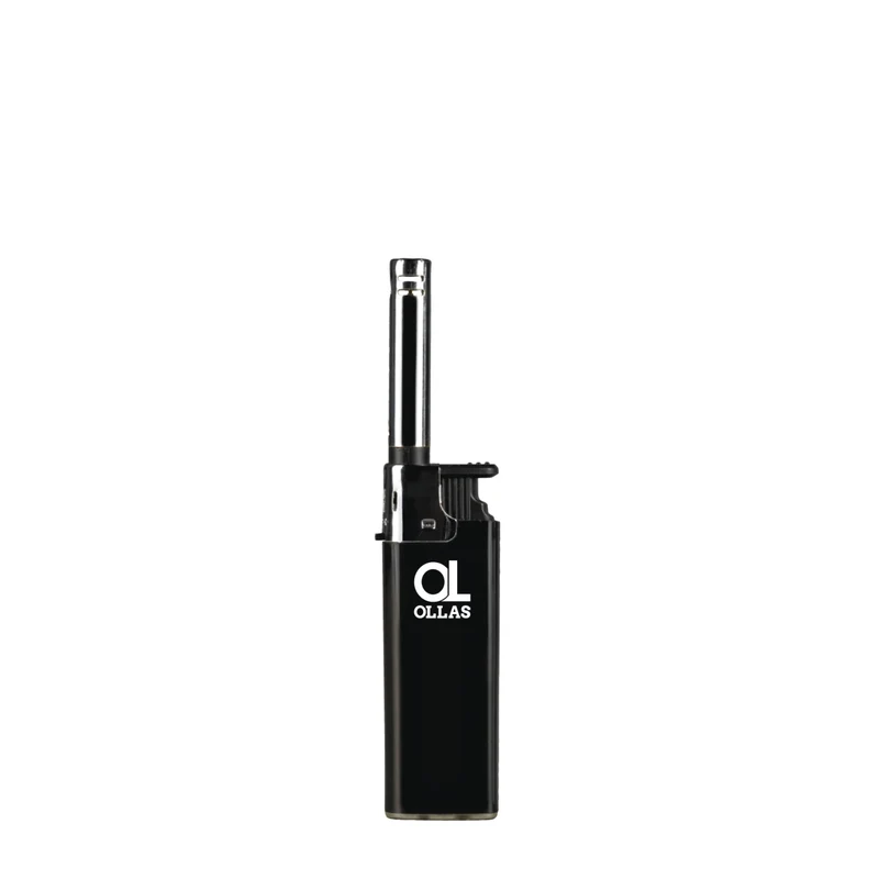 ollas Stabfeuerzeug Schwarz – Elegantes & Nachfüllbares Jetflame Feuerzeug mit Kindersicherung – Ergonomisch, Windfest & Langlebig – Bringt ollas zum Brennen!