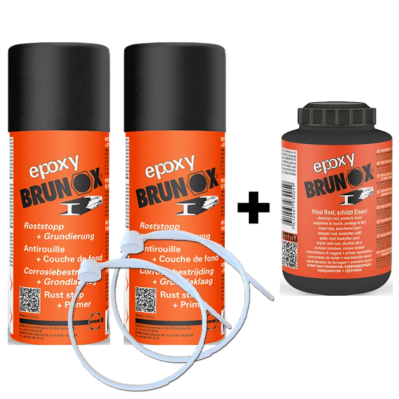 BRUNOX® Epoxy Set (2x 400ml Spraydose, 1x 250ml Dose, 2x Hohlraumsonden)