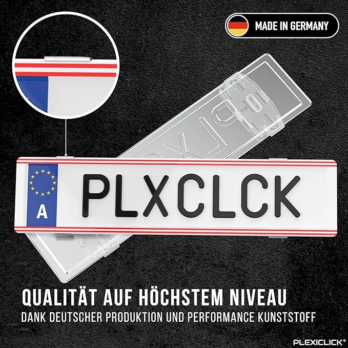 PLEXICLICK V3 Kennzeichenhalter Rahmenlos