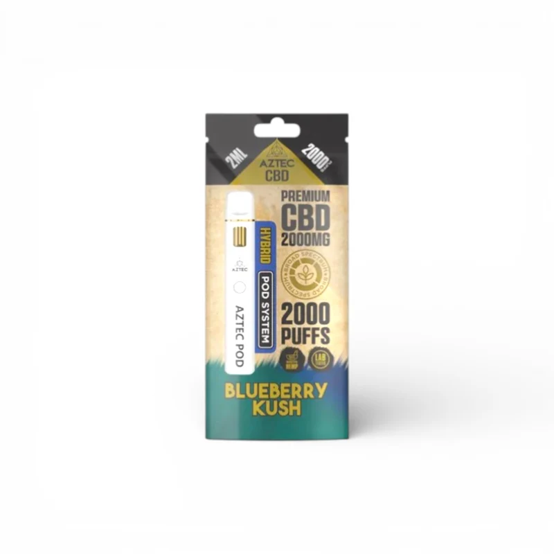Aztec CBD 2000 mg Breitspektrum Starter Pro Pod Vape Kit 2000 Züge