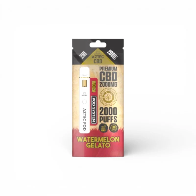 Aztec CBD 2000 mg Breitspektrum Starter Pro Pod Vape Kit 2000 Züge