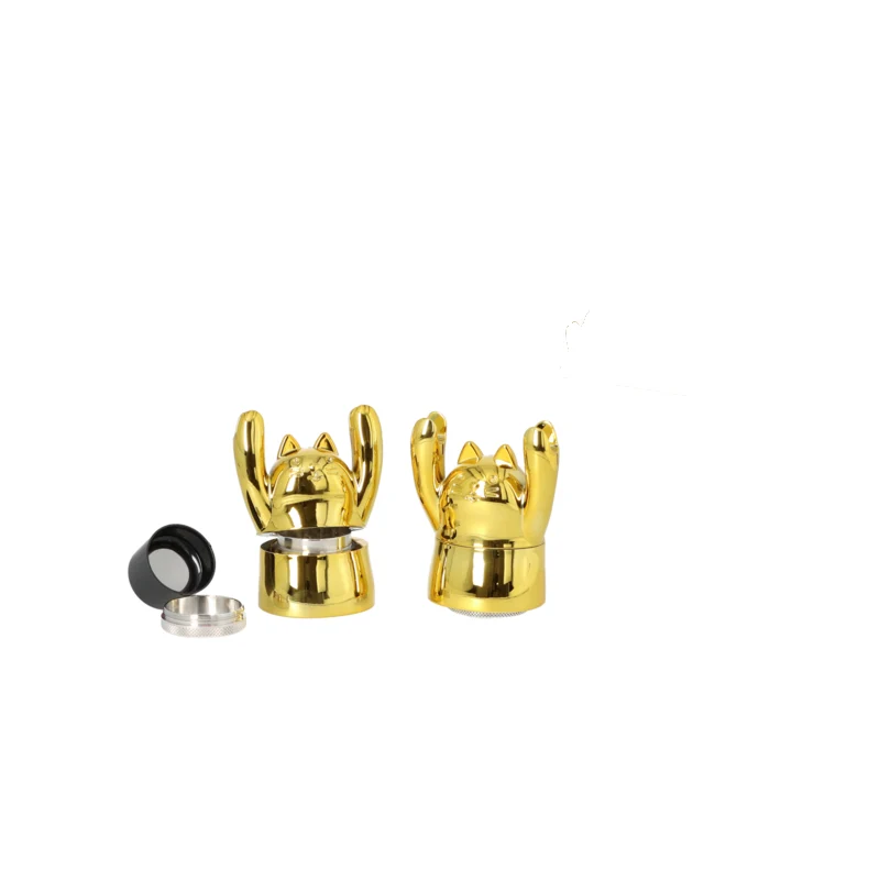 Super Heroes Grinder «Katze» mit Handyhalterung Gold – Ø 45 mm
