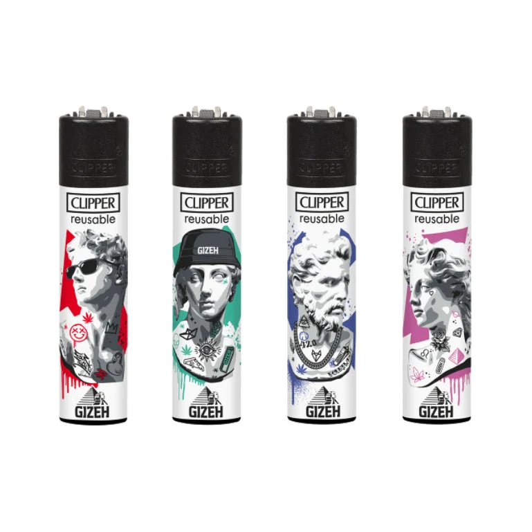 Clipper Feuerzeug «GIZEH Statues» (48er-Display)