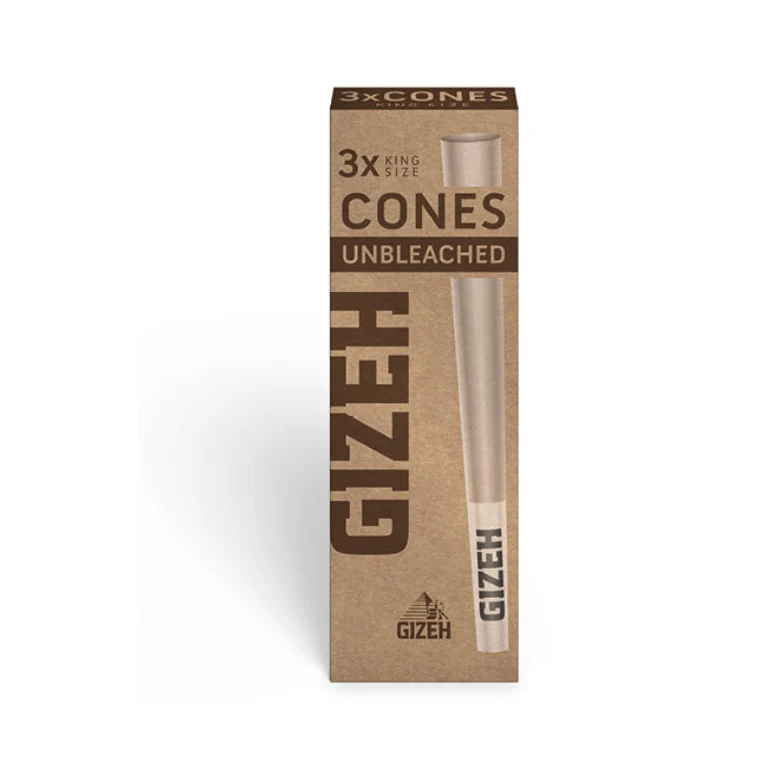 GIZEH Unbleached Cones (24 x 3 Stück)