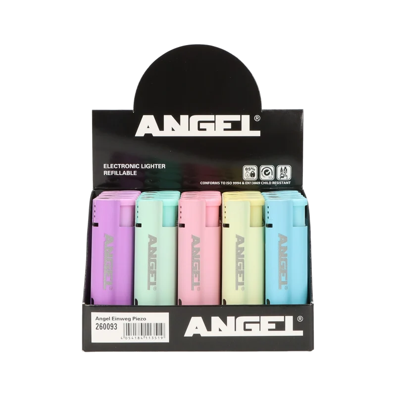 Angel Jet Feuerzeug «Pastellfarben» (25er-Display)