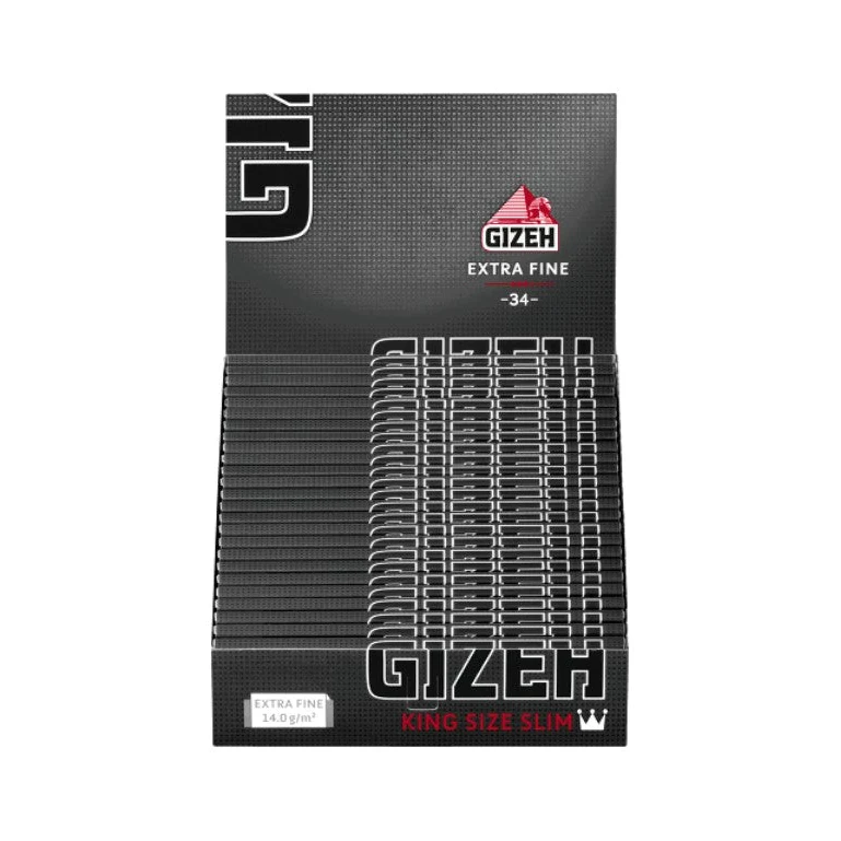 GIZEH Black King Size Slim Papers – 25 Stück