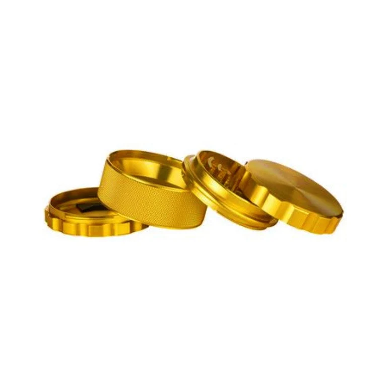 Super Heroes Metall Grinder Gold geriffelt – 4-teilig, 60 mm