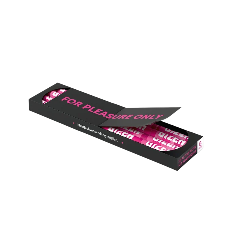 GIZEH Pink - King Size Slim + Active Filter 6mm - Kombi Pack