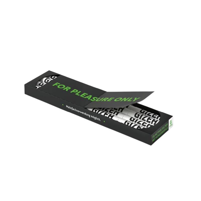 GIZEH Black - King Size Slim + Active Filter 6mm - Kombi Pack