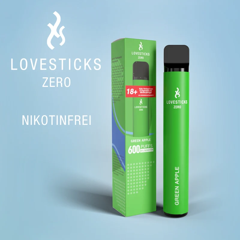 LOVESTICKS ZERO NIKOTINFREI – GREEN APPLE E-ZIGARETTE