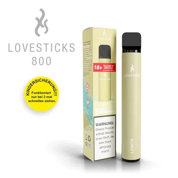 LOVESTICKS 800 – LEMON E-Zigarette