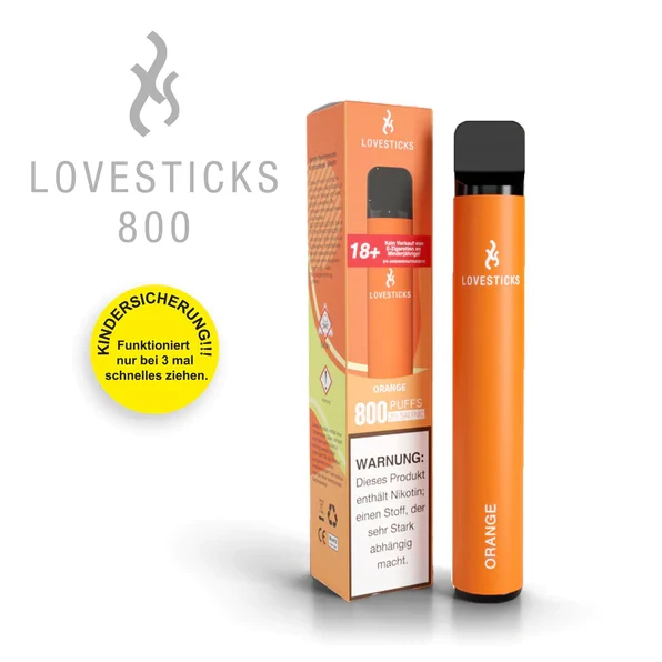 LOVESTICKS 800 – ORANGE E-Zigarette