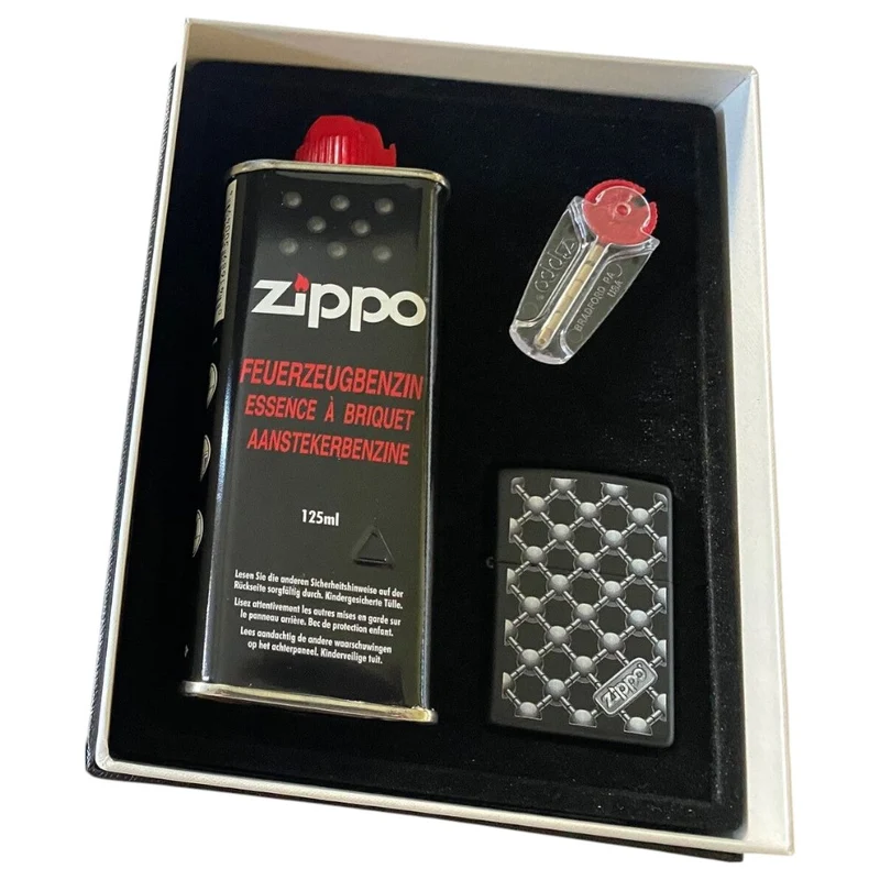 Original Zippo Barbell Design i Gaveæske