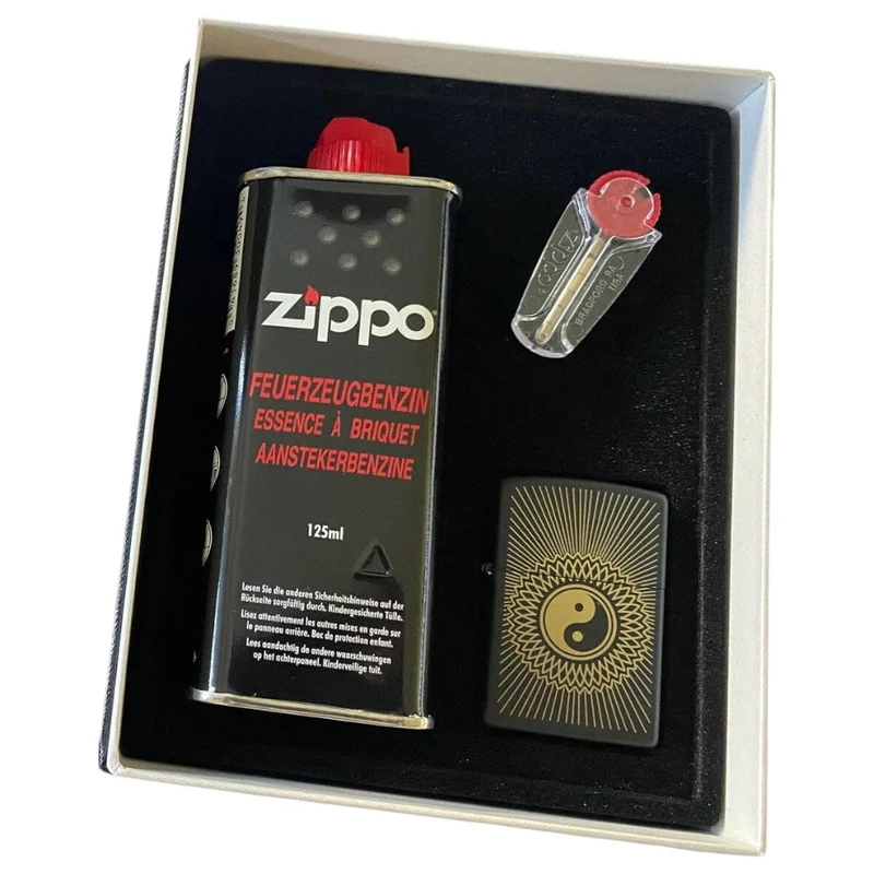 Original Zippo Ying Yang Sun i Gaveæske