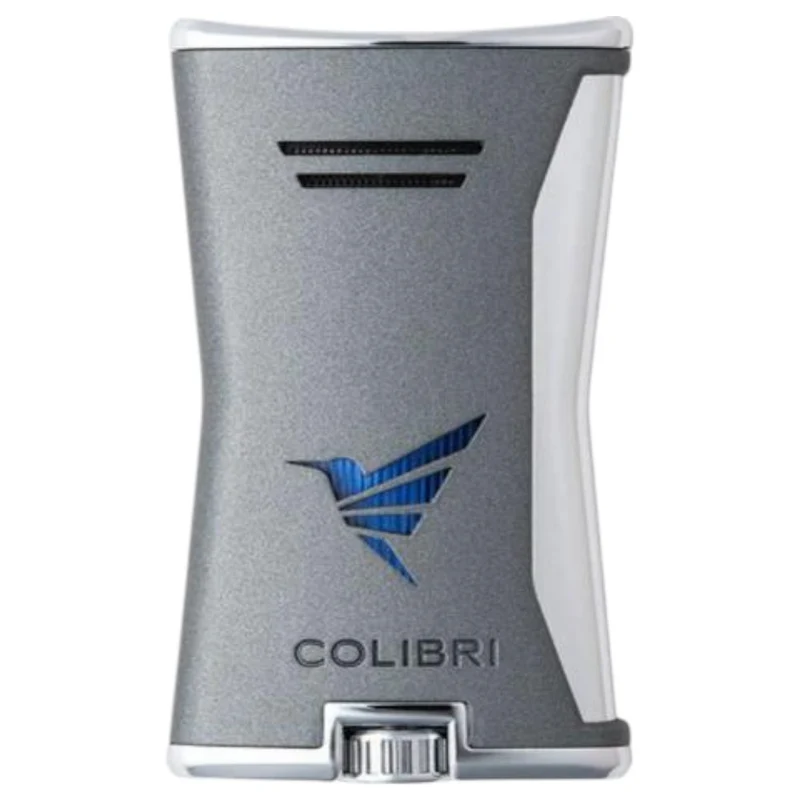 COLIBRI SLIM jet flame lighter charcoal/chrome