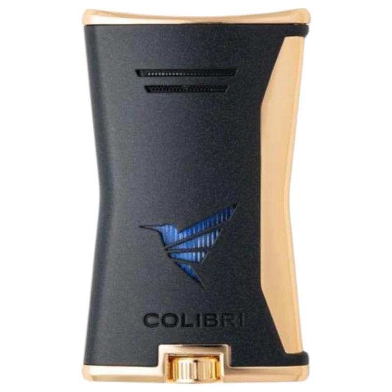 COLIBRI SLIM jet flame lighter black/gold