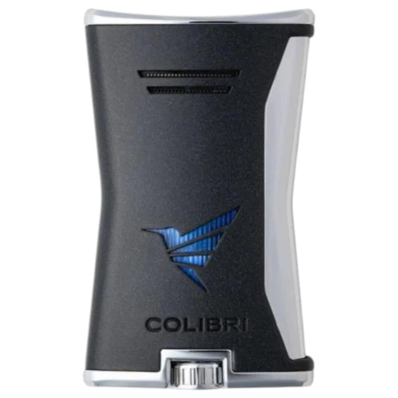 COLIBRI SLIM jet flame lighter black/chrome