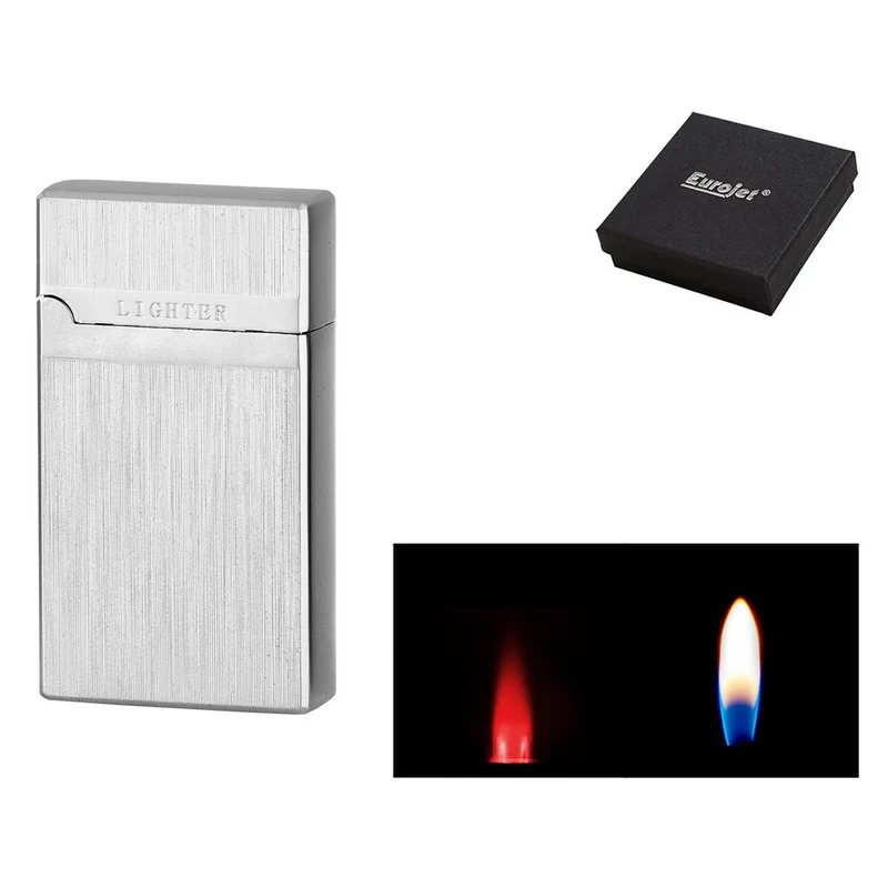 Eurojet Cigaret Lighter Duo Flame - Børstet Alu