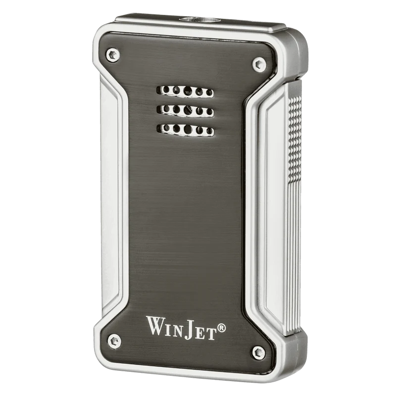 Winjet Zigarren Set schwarz/silberfb., Cutter Ring 58, Jet-Feuerzeug u. Aschenbecher, in Geschenkbox