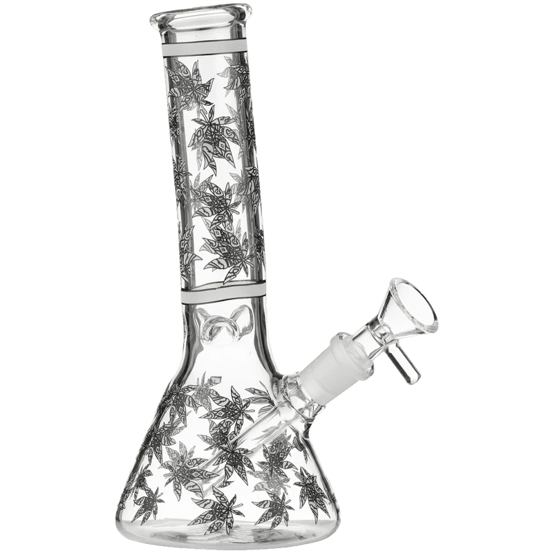 Super Heroes Glasbong Ice konisch, H. 19,5cm Ø 3,5, Chillum 14,5 Schliff