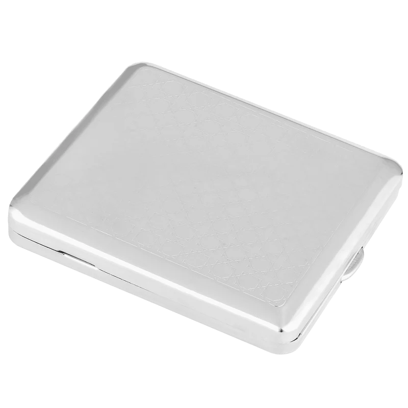 Angelo Zigaretten Etui Metall chrom Gummi 18er