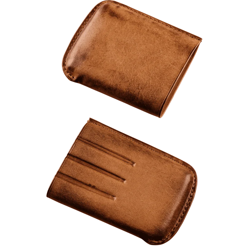 Angelo Zigarillo-/Zigarren Etui 4er, Leder cognacfarben, Ring 28
