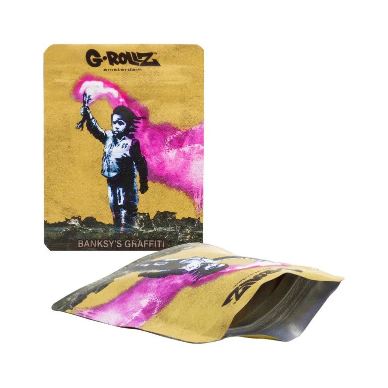 G-Rollz Banksy Bag «Torch Boy» – Zip-Beutel 6.5 × 8.5 cm