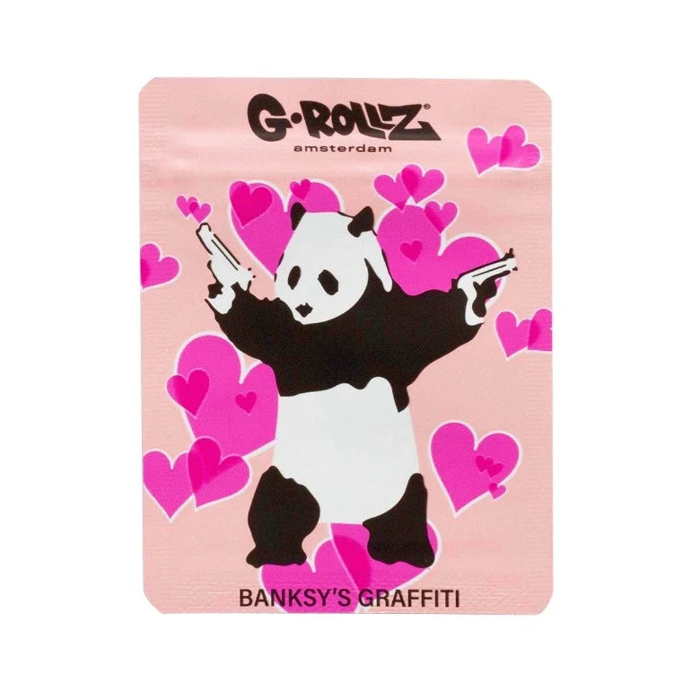 G-Rollz Banksy Bag «Panda Gunnin» – Zip-Beutel 6.5 × 8.5 cm